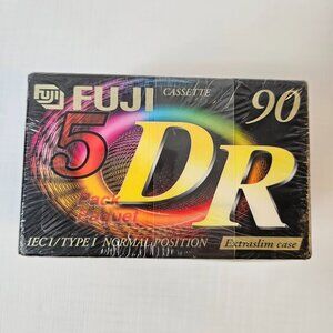 Blank Cassette FUJI DR 90 5 Pack Tapes Brand New Sealed